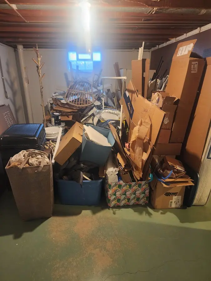 Roll-off dumpster container at job site for 15 Yard Dumpster Rental in La Salle